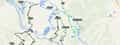 Map of Blade Runner and surrounding mountain biking trails near Bend, Oregon