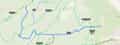 Map of K.G.B. and surrounding mountain biking trails near Bend, Oregon