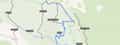 Map of Parkway and surrounding mountain biking trails near Bend, Oregon