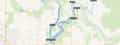 Map of River Trail and surrounding mountain biking trails near Bend, Oregon